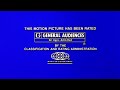 Universal Pictures MPAA G Rating Screen Universal Studios Hollywood Florida 1995