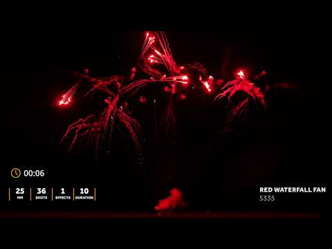 5335 - Red waterfall fan