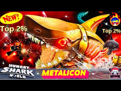 NeW TiGER SHARK METALiCON SKiN 💥🦈TOP 2% (BABY WiLL KiLLER WHALE) #1 🏆🐬 Hungry Shark WORLD 🔥* dcB *🔥