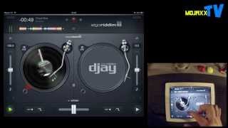 Video thumbnail for Algoriddim DJay 2 for iPad and iPhone first look walkthrough demo by Mojaxx