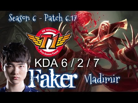 SKT T1 Faker VLADIMIR vs LEBLANC Mid - Patch 6.17 KR Ranked | League of Legends