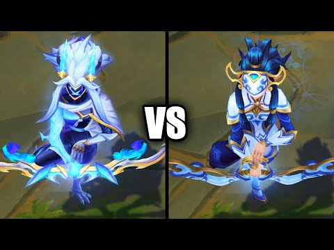 DRX Kindred vs Porcelain Kindred Skins Comparison (League of Legends)