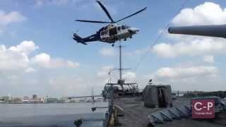 Members of the NJ State Police Special Operations Units Train Aboard the Battleship New Jersey.