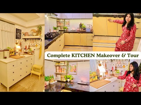 My KITCHEN MAKEOVER | Organized Kitchen Tour | Indian Kitchen & Countertop Organization Ideas & Tips