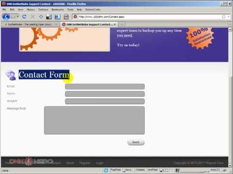DotNetNuke Tutorial - The free Feedback Module for DotNetNuke part1/2 - Video #190