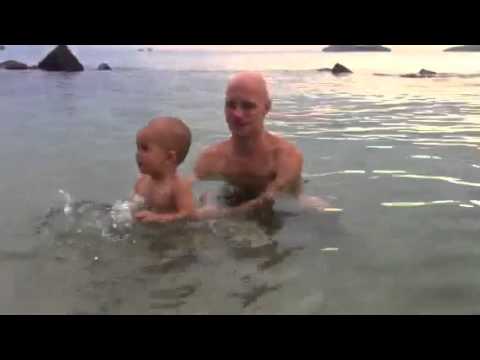 Navina swimming @ Sutera beach