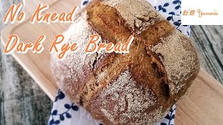 Suit to beginners - No knead dark rye bread