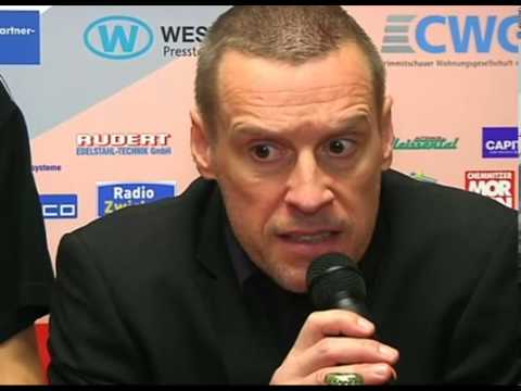 Pressekonferenz nach dem Heimspiel Eispiraten Crimmitschau vs. Bad Nauheim 20.12.2013
