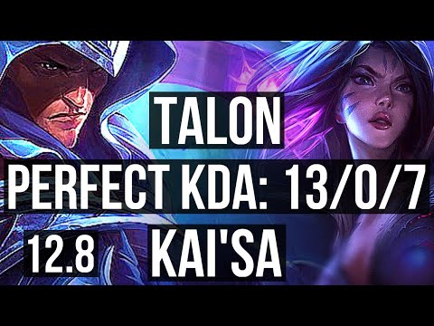 TALON vs KAI'SA (MID) | 13/0/7, Legendary, 500+ games | BR Grandmaster | 12.8