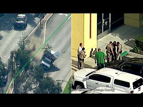 RAW VIDEO: OC chase suspect in custody after PIT maneuver, crash | ABC7