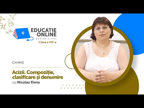 Chimie, Clasa a VIII-a, Acizii. Compoziție, clasificare și denumire