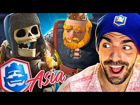 USEI O NOVO DECK DE GIGANTE REAL DA CLASH ROYALE LEAGUE ASIA!