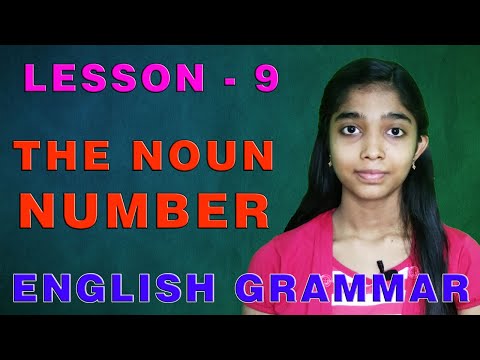 LESSON   9; THE NOUNS  - NUMBER (ENGLISH GRAMMAR)
