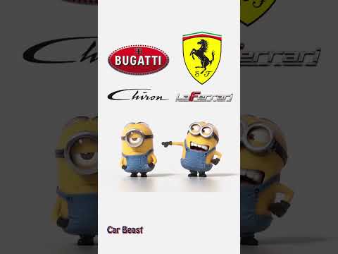 Bugatti Chiron vs Ferrari LaFerrari | Hypercar Showdown with Minions!  #luxurycar #car #sportscar