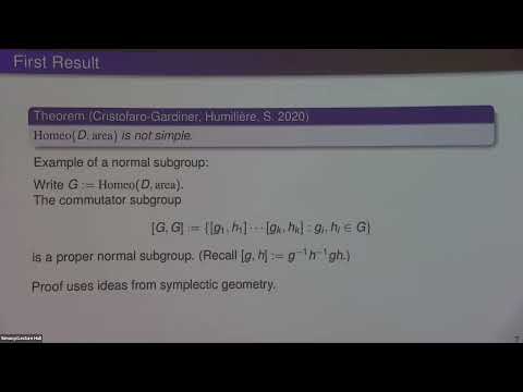 From Symplectic Weyl Laws to Homeomorphism Groups and Beyond - Sobhan Seyfaddini