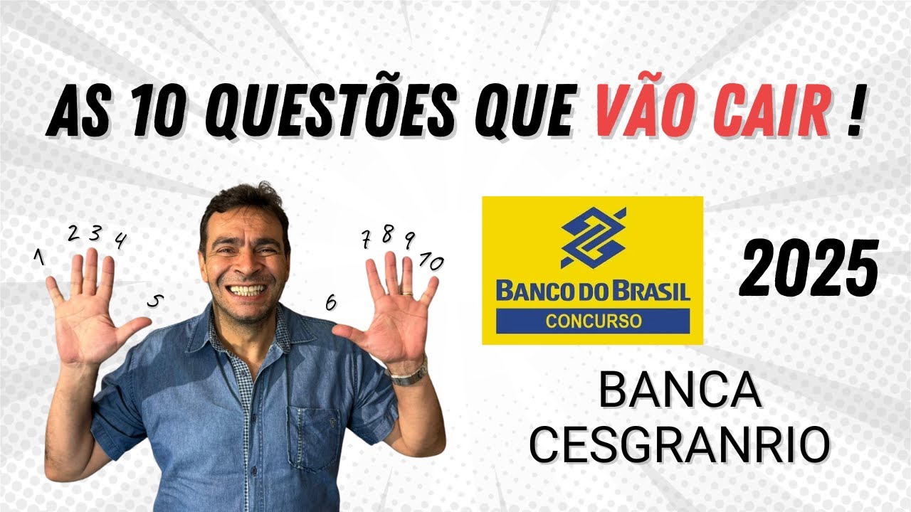 É isso que vai cair em Português no concurso do Banco do Brasil 2025...