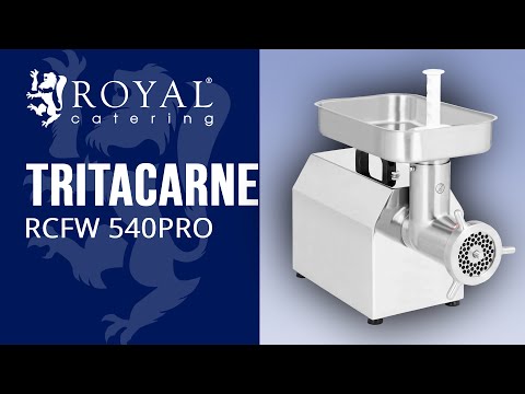 Video - Tritacarne - Rotazione in senso inverso - 480-540 kg/h - Royal Catering