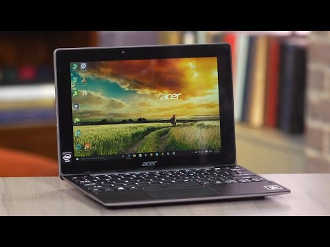 The Acer Switch 10 E is a small hybrid with extra storage