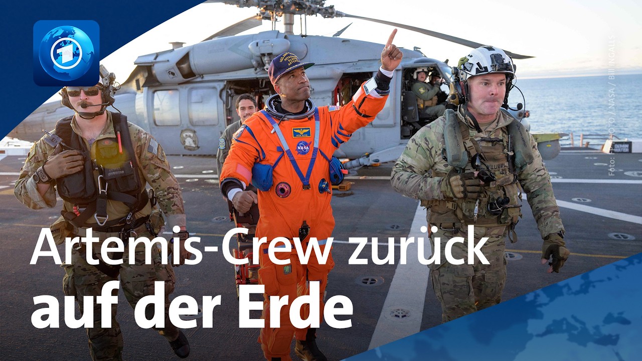 Landung im Pazifik: Artemis-Crew nach Mondflug zurück auf Erde
