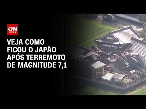 Vídeo mostra interior de shopping no Japão destruído após terremoto de 7,1 | BASTIDORES CNN