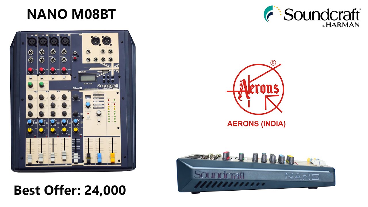video Mixer Soundcraft Nano M08BT chính hãng 0