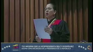 Tras la caída de Nicolas Maduro, vicepresidenta Delcy Rodríguez asume la presidencia en Venezuela