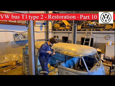 VW bus T1 type 2 - PART 10 - Roof Gutter and reinforcement welding.