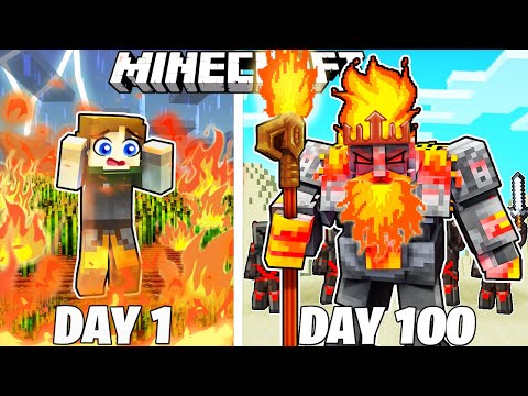 100 Days as Fire King in Hardcore Minecraft