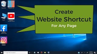 Website shortcut: Create website shortcut on desktop in Windows 10