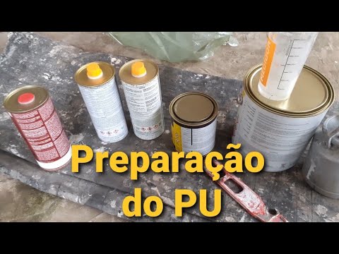 PU paint preparation: Step-by-step, final result.