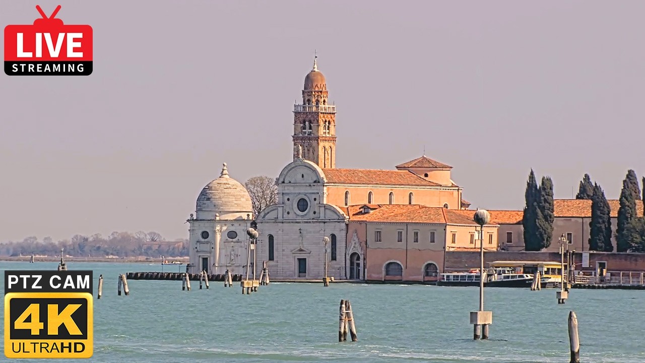 Live webcam view of Isla de San Michele y laguna véneta