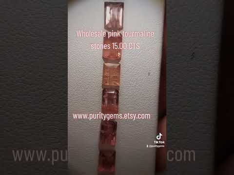 Wholesale pink tourmaline gemstones 15.00 CTS www.puritygems.etsy.com