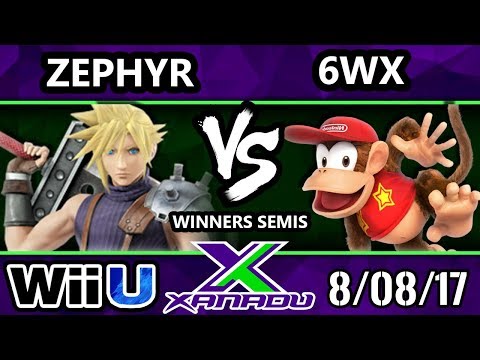 S@X 214 - Zephyr (Cloud) Vs. 6WX (Diddy Kong) - SSB4 Winners Semis - Smash 4 - Smash for Wii U.