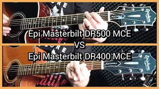 Video thumbnail for Masterbilt series compare from Epiphone - DR500 MCE vs DR400 MCE by 77GuitArts