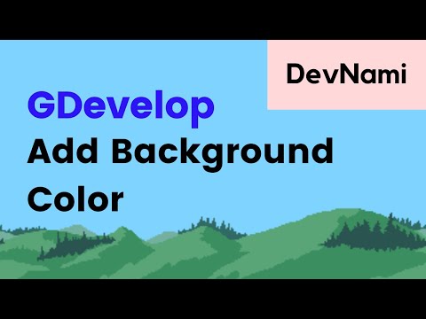 GDevelop How to Add background color in Scene