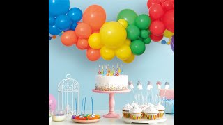 Sada na balónkovou girlandu pastel duha