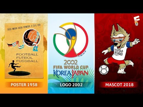 FIFA World Cup logos, Posters and Mascots Through The Years 1930 - 2018 ⚽ Footchampion Video