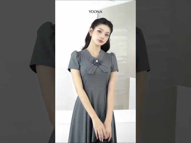 NH10X695- Đầm twill silk hàn