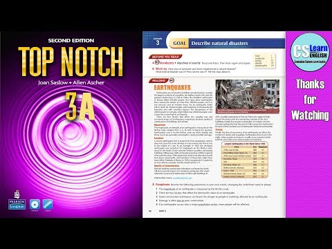 Top Notch 3: Unit 5: Lesson 3: Describe natural disasters