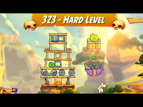 Angry Bird 2,HARD LEVEL:323 complete walkthrough || Cobalt Plateaus FLUTTERING HEIGHTS || #gaming