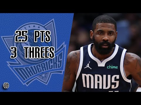 Kyrie Irving 25 pts 3 threes vs Wizards 24/25 season