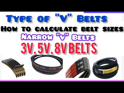 Part of a video titled 3V, 5V, 8V BELTS / TYPES OF "V" BELT /HOW TO CALCULATE 3V ...