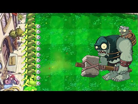 PvZ 2 Challenge - 1000 Plant Max Level Vs 3 All Star Zombie 3000 HP