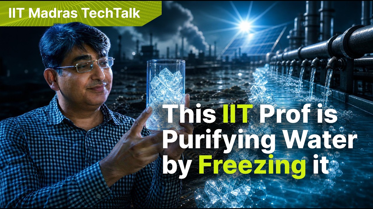 IIT Madras Tech Talk thumbnail: purifying water by freezing it