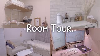 【白い部屋】はじめてのルームツアー / PC・ゲーム環境 / 一人暮らし部屋紹介