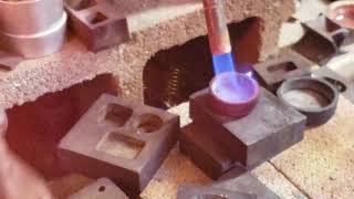 Silver pour in memory of a four legged family member.