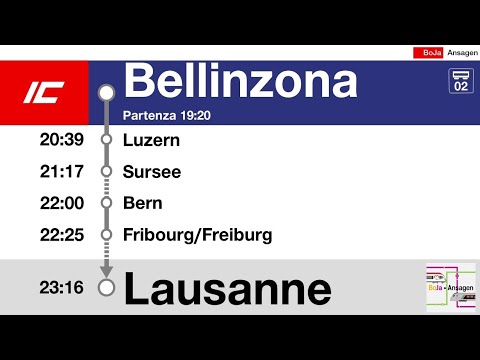 SBB CFF FFS Ansagen | IC Bellinzona - Lausanne | BoJa Ansagen