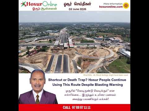 People Continue Using Route Near Perandapalli Despite Blasting Warnings, Safety Concerns Raised