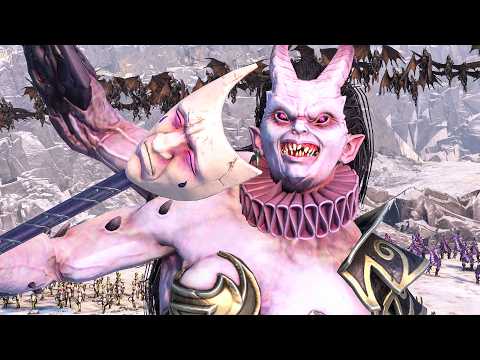 Slaanesh & Dark Elves VS Empire & Grand Cathay - TotalWar Warhammer 3