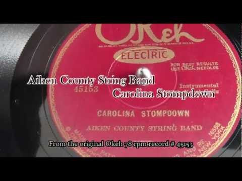 The 1927 original 78 rpm by The Aiken County String Band - Carolina Stompdown on Okeh # 45153